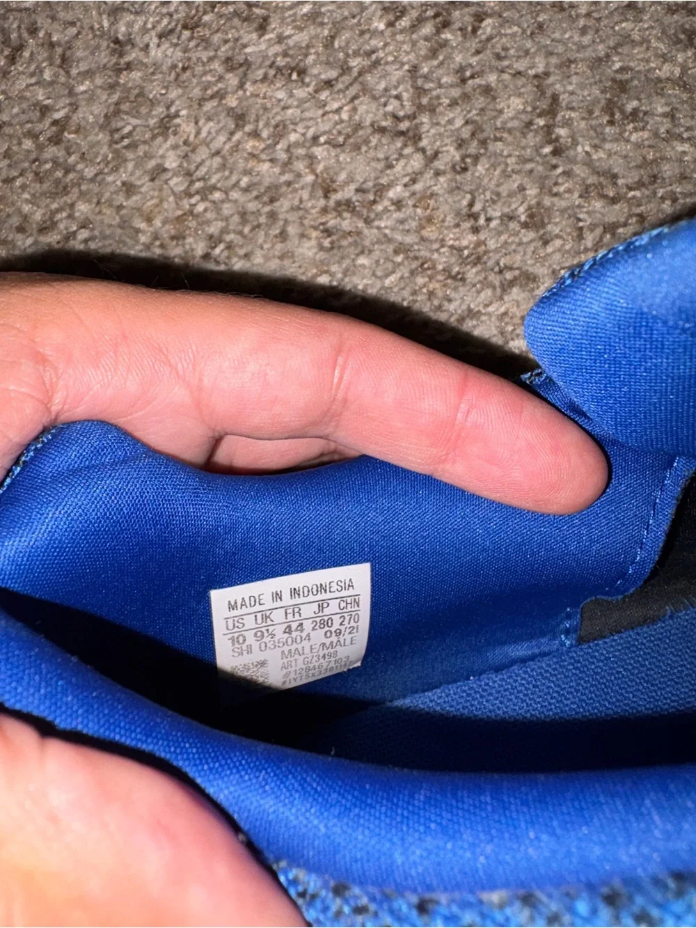 adidas Royal Blue Athletic Sneakers with White Accents